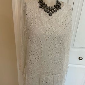 Eyelit embroidered loose dress